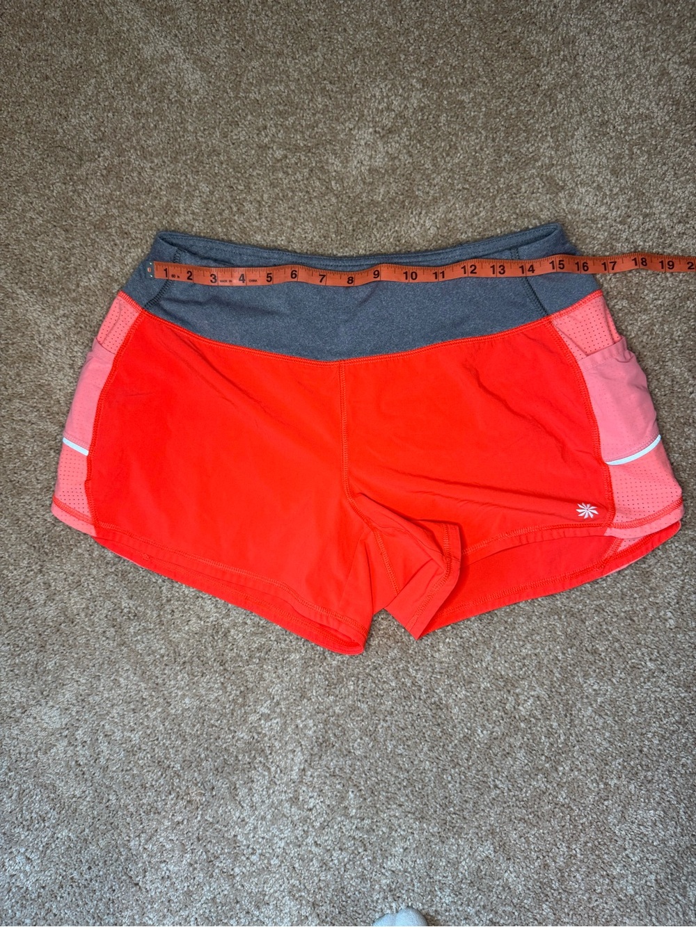 Athleta Mesh Racer Run Shorts Women’s Medium Athletic Gym Outdoor Hiking - Picture 5 of 10